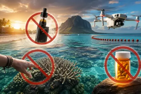 Mauritius na co uważać: zakaz dotykania koralowców, e-papierosów, dronów i leków. Chroń rafy i przyrodę.