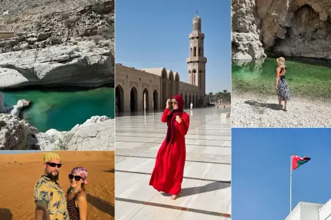 Oman: turkusowe wodospady, pustynne krajobrazy i majestatyczny meczet. Czy jest bezpiecznie? Tak, to bezpieczne miejsce na podróż.