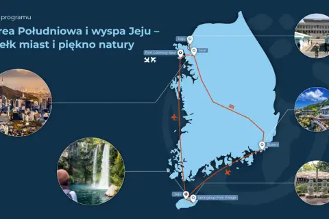 Korea Południowa co zobaczyć: mapa trasy przez Seul, Paju, Busan i wyspę Jeju. Miasta i cuda natury.