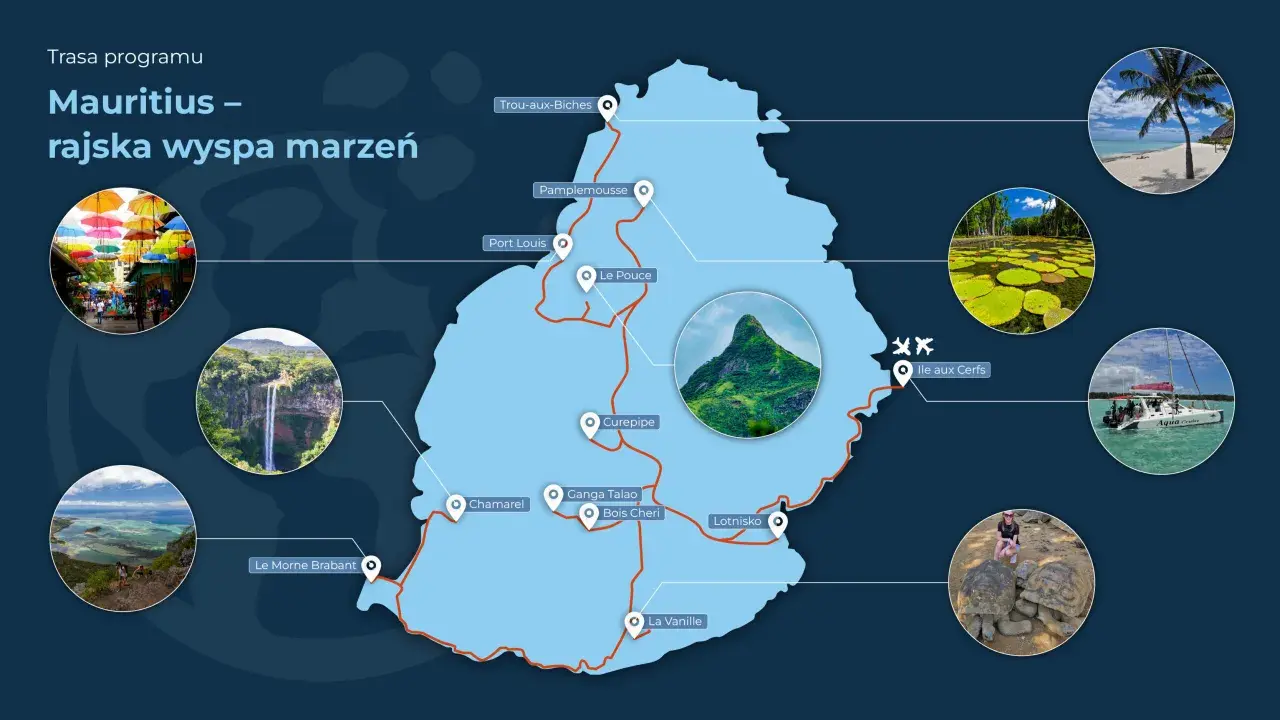 Mauritius: kolorowe parasole, wodospady, żółwie i plaże. Zobacz, co warto zobaczyć na rajskiej wyspie marzeń.